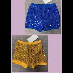 Sparkly Sequin Boy Short Dance Cheer Bloomers… Choose your Color NWT